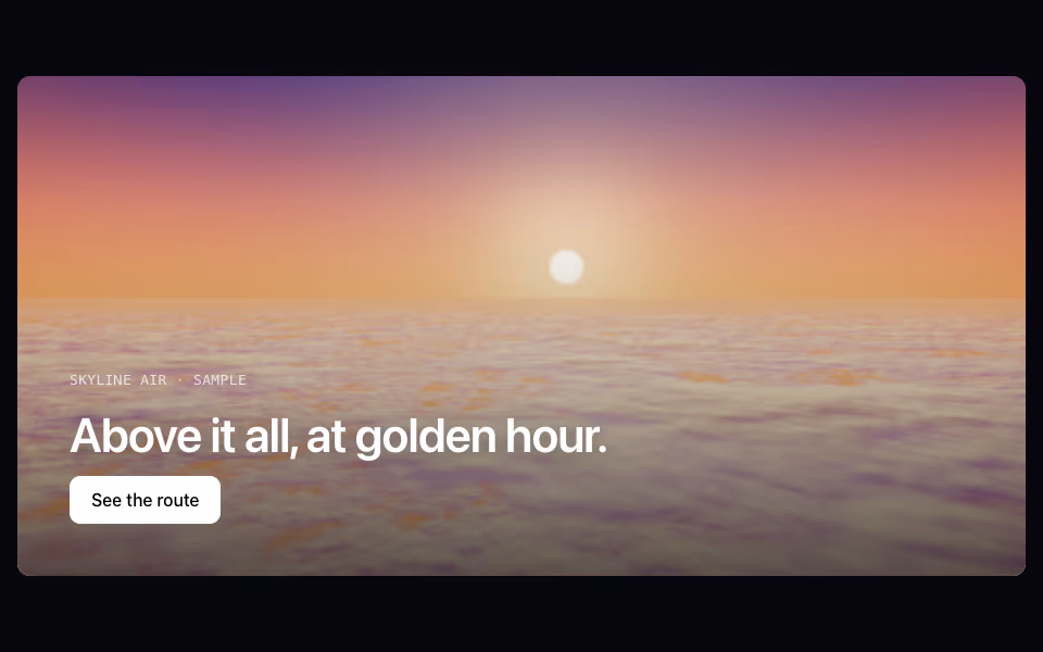 A sea of white cloud under a peach sunrise sky