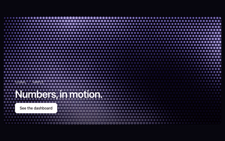 A field of violet halftone dots that swell and shrink in a wave