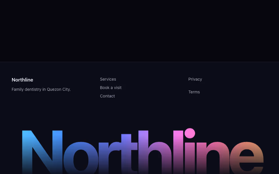 A giant spectrum wordmark rising out of the bottom of a footer